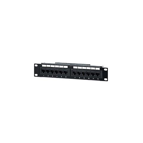 12 x RJ-45 Cat. 5e, Nero, 1U, -10 - 60 °C, RJ-45, Oro, Cat. 5e - Foto 1