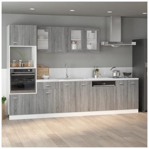 Mobiletto “Lyon” Grigio Sonoma 80x46x81,5 cm - Foto 10