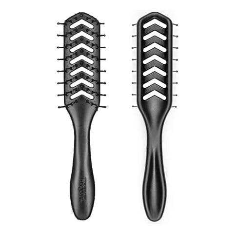 Jack Dean By D200 Spazzola Flessibile Per L'asciugatura Con Phon - Spazzola Per Lo Styling Per Capelli Lisci Ricci Spessi E Bagnati - Per Donne E Uomini, Nero - Foto 1