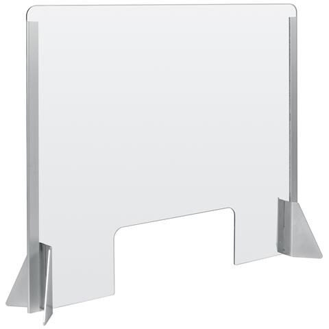 Schermo Protettivo Parafiato Con Feritoia Per Banconi E Scrivanie - 660x560 Mm - Foto 4
