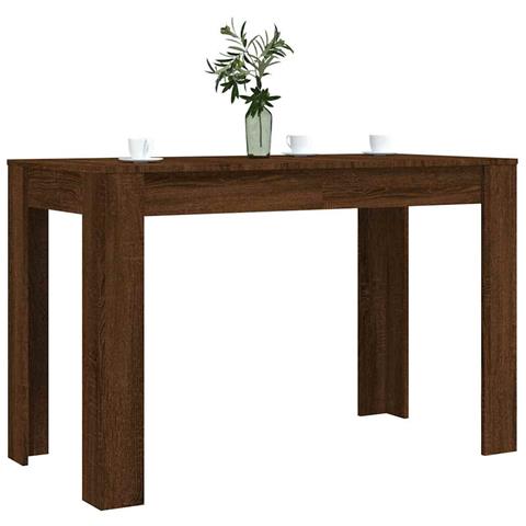 Tavolo Da Pranzo Rovere Marrone 120x60x76 Cm Legno Multistrato - Foto 2