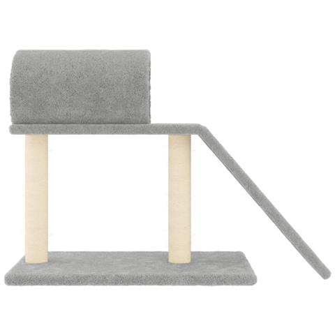Pali Tiragraffi Gatti Tunnel E Scaletta Grigio Chiaro 55,5 Cm - Foto 2