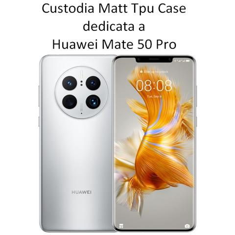 Custodia Tpu Silicone Cover Case Per Huawei Mate 50 Pro Black - Foto 2