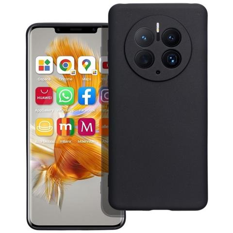 Custodia Tpu Silicone Cover Case Per Huawei Mate 50 Pro Black - Foto 1