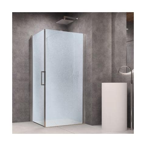 Lato Fisso Per Porta Battente Briar 6 Millimetri Chrome Per Box Doccia *** Misure : 77-80xh195 Cm Stampato - Foto 1