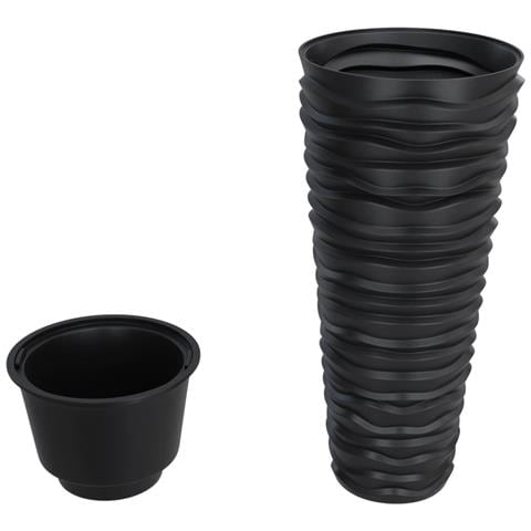 Fioriera Con Interno Rimovibile Antracite 18/45 L Pp Scanalato - Foto 3