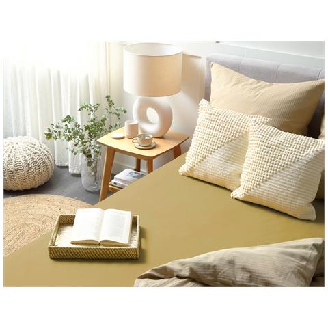 Coprimaterasso Elasticizzato Janbu Cotone Verde Oliva - Foto 1