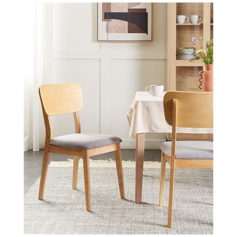 Sedia Da Pranzo Legno Chiaro Minier - Foto 1