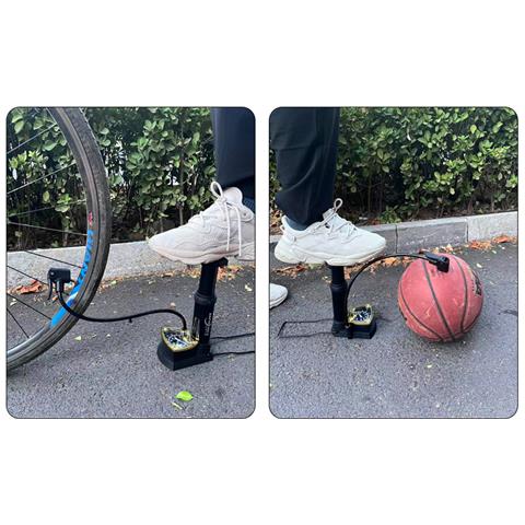 Pompa A Pedale Potente - Pompa Dell'aria Portatile Ad Alta Pressione Per Bici, Auto E Altro - Foto 2