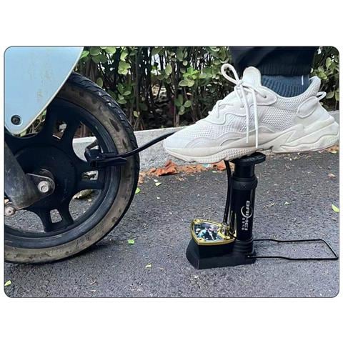 Pompa A Pedale Potente - Pompa Dell'aria Portatile Ad Alta Pressione Per Bici, Auto E Altro - Foto 6