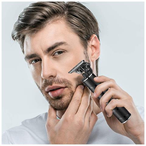 Kit 2 In 1 Con Rifinitore Per Capelli E Barba + Rasoio Per Peli Di Naso. Con Set Di Accessori. Batteria Ricaricabile. - Foto 2