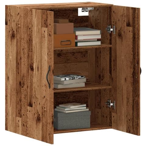 Mobile A Parete Legno Antico 69,5x34x90 Cm In Truciolato - Foto 3