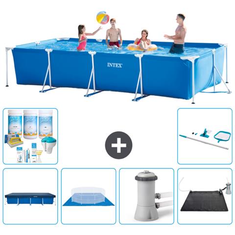 Piscina Fuori Terra - Rettangolo - 450x220x84 Cm - Blu - Include Accessori Coordinati Cb97 - Foto 1