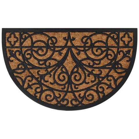 Lusso Casadino -  Zerbino Mezzo Rotondo 45x75 Cm In Gomma E Fibra Di Cocco - Foto 2