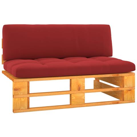 Divano Centrale Da Giardino Pallet Legno Pino Impregnato Ambra - Foto 2