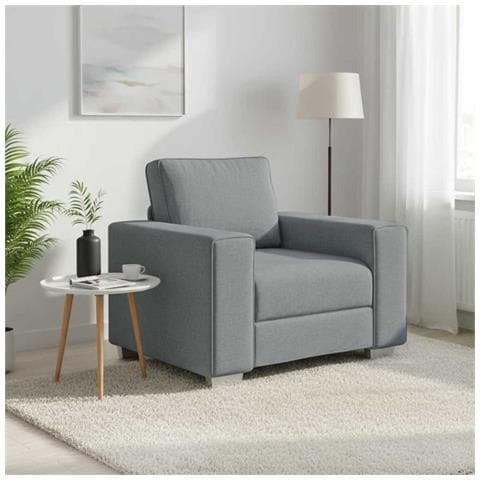 Sedia Sofa Grigia Chiara 59 cm in Tessuto - Foto 2