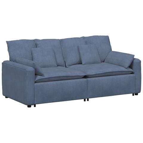 Divano Modulare con Cuscini Blu - Foto 1