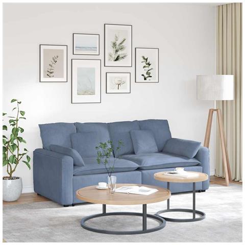 Divano Modulare con Cuscini Blu - Foto 2