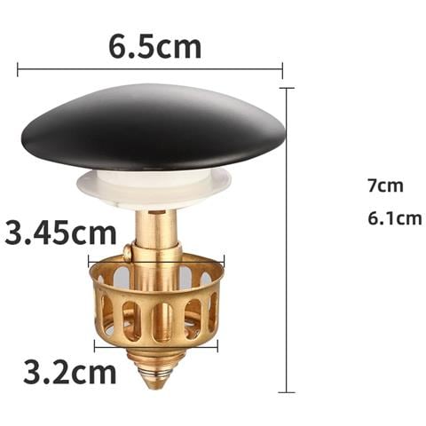 Scarico Per Lavabo, Scarico Per Lavabo Con Coperchio Nero In Ceramica - Foto 3
