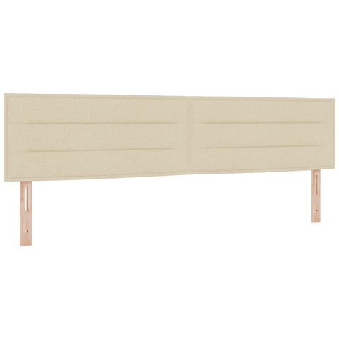Testiera  Design Linee Crema 200 cm Tessuto - Foto 1