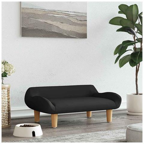 Lettino per Cani Nero 70x40x24 cm in Tessuto - Foto 2