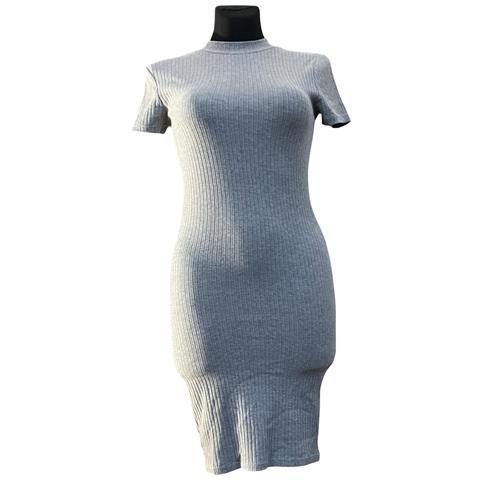 Coolcat Abito Al Ginocchio Elegante Manica Corta Comodo Grigio Taglia S - Foto 1