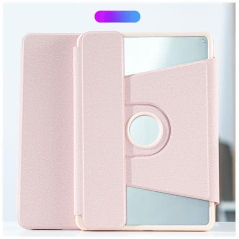 Custodia Con Tastiera Bluetooth Rotante A 360° Compatibile Con Huawei Matepad Pro 12.2 - Rosa - Foto 6