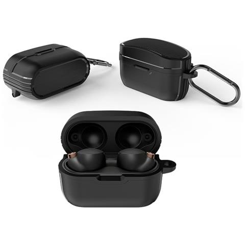 Custodia Protettiva In Tpu Compatibile Con Auricolari Bluetooth Wireless Sony Wf-1000xm5 - Antishock, Antipolvere Black - Foto 2