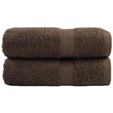 Asciugamani Premium SOLUND 2 pz Marrone 30x30 cm 600 g/m² - Foto 1