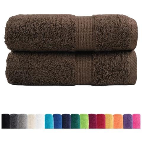 Asciugamani Premium SOLUND 2 pz Marrone 30x30 cm 600 g/m² - Foto 2