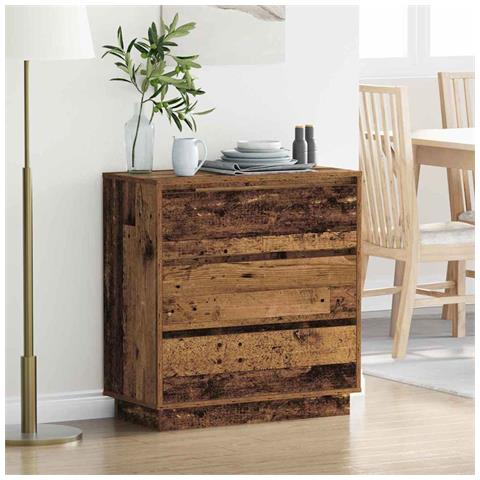 Armadio da Notte con cassetto Legno vecchio 71 x 34.5 x 75 cm - Foto 2