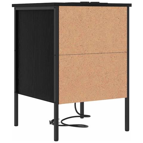 Mobiletti da Notte 2 pcs Rovere nero 42 x 41 x 61 cm - Foto 9