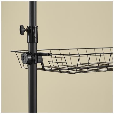 Appendiabiti Da Terra, Armadio Aperto Regolabile Con Ripiani, Nero, Kls04-ii-sch - Foto 2