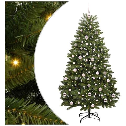 Albero di Natale artificiale Verde 210 cm PVC e Metallo - Foto 1