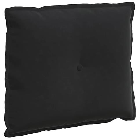 Cuscino per Schiena Nero 60 x 50 cm Tessuto in Cords - Foto 1