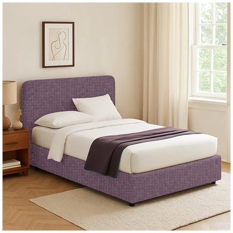 Serrone - Letto Singolo Sfoderabile, Viola Lilla - Foto 2