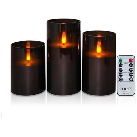 Candela Led Nera Senza Fiamma - Effetto Fiamma Realistico, A Batteria, Perfetta Per Natale, Compleanni E Matrimoni - Foto 2