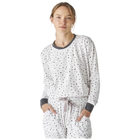 Pigiama Da Donna In Cotone A Maniche Lunghe Jjbep1501 - Foto 3