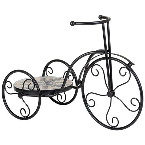 Supporto Bici In Mosaico Beige E Ferro Battuto 53x23,5x36h - Foto 1