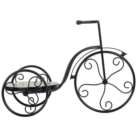 Supporto Bici In Mosaico Beige E Ferro Battuto 53x23,5x36h - Foto 2