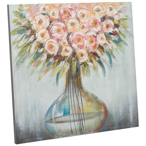 Quadro Dipinto A Mano Con Rilievo Bianco 80x80x3h - Foto 1