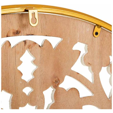 Pannello Decorativo In Legno Intagliato Bianco 87x3x87h - Foto 8