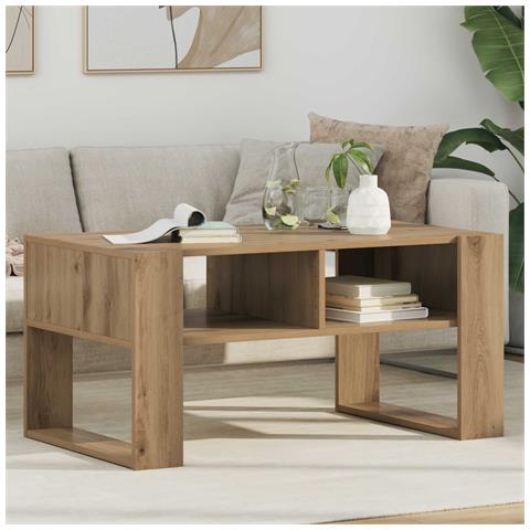 Tavolino da salotto Rovere artigianale 92 x 53 x 45 cm - Foto 2