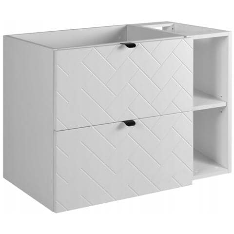 | Mobiletto 80 cm - Blanc Mat - Mobili da bagno - Mobili da bagno - Mobiletto - Senza ripiano - Libreria bianca - Foto 1