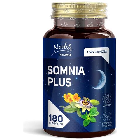 Somnia Plus 180 Compresse - Melatonina, Passiflora, Melissa, Escolzia e Vitamina B6 - Addormentamento, Rilassamento e Qualità del Riposo - Foto 1