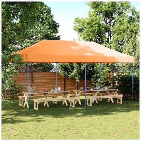 Tenda Party Arancione 292 x 580 x 315 cm Tessuto Oxford - Foto 2