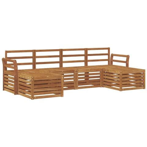 Set divani 6 pcs Naturale Legno di Acacia Massello - Foto 1