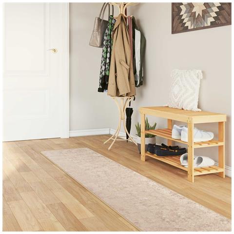 Runner Tappeto MARSA Beige 50 x 450 cm Poliestere e PVC - Foto 2