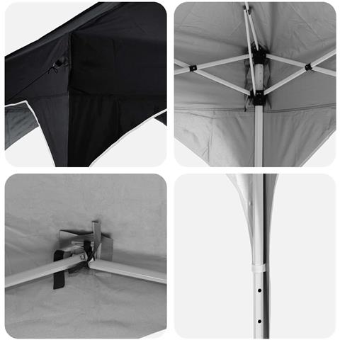 Tenda per feste a pop-up 194 x 194 x 245 cm Antracite - Foto 9