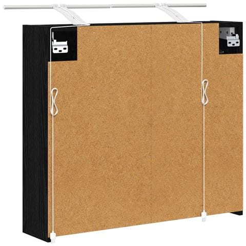 Mobiletto per specchio da bagno Rovere Nero 73,5 x 16 x 62,5 cm - Foto 9